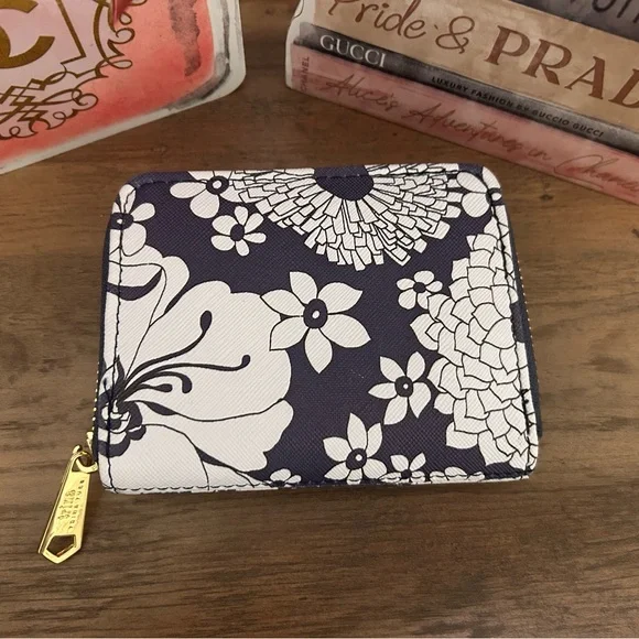 Trina Turk Floral Navy and White Wallet - Picture 3 of 4